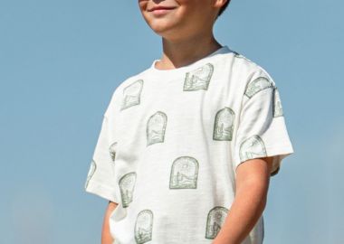 Εμπριμέ μπλούζα για αγόρι - ΚΡΕΜ 13-225048-5 - energiers - 