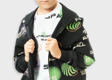 Εμπριμέ μπλούζα για αγόρι - Λευκό 13-225026-5 - energiers - 