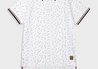 Εμπριμέ πόλο για αγόρι - Λευκό 13-225016-5 - energiers - 