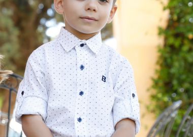 Εμπριμέ πουκάμισο - Λευκό 42-223192-4 - energiers - 