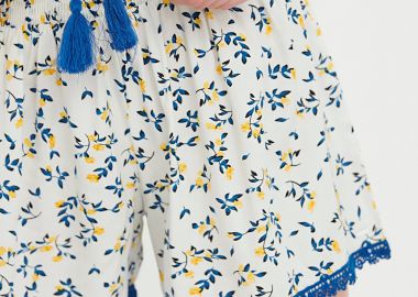 Εμπριμέ σορτς από βισκόζη - FUNKY BUDDHA - 