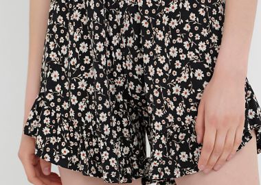 Εμπριμέ σορτς με φλοράλ τύπωμα - FUNKY BUDDHA - 