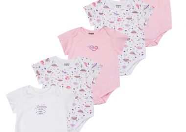 Energiers Φορμάκι ολόσωμο 5 τμχ Κορίτσι (0-15 μηνών) - Ροζ 11-100979-0 - 11-100979-0-80-cm-roz - energiers - 