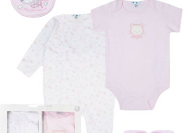 Energiers σετ δώρου 5 τμχ Κορίτσι (0-15 μηνών) - ΑΝΟΙΧΤΟ ΡΟΖ 14-100929-0 - energiers - 