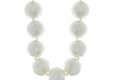 Εντυπωσιακό γυναικείο κολιέ με πέρλες 12mm με ασημένια κουμπώματα 925 σε 45cm μήκος -  - 