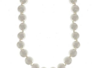 Εντυπωσιακό γυναικείο κολιέ με πέρλες 6mm με ασημένια κουμπώματα 925 σε 60cm μήκος -  - 