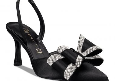 Envie Shoes Γυναικεία Παπούτσια Γόβες BOW SLINGBACK PUMPS E02-22090-34 Mαύρο Σατέν - Envie Shoes - 