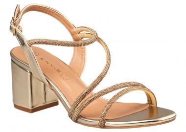 Envie shoes Γυναικεία Πέδιλα E37-23179-59 Χρυσό - Envie Shoes - 