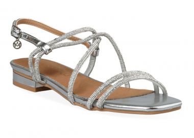 Envie shoes Γυναικεία Πέδιλα Φλάτ E37-21101-21 Ασημί - Envie Shoes - 