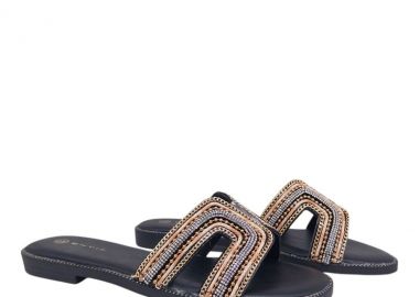 Envie shoes Γυναικεία Πέδιλα Παντόφλες E96-21377-34 Μαύρο - Envie Shoes - 