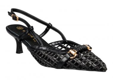 Envie Shoes Γυναικείες Παπούτσια Γόβες slingback E84-23414-34 Μαύρο - Envie Shoes - 