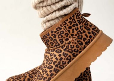 ERYNN Μποτάκια με συνθετική γούνα - M-782-1 - Leopard - ERYNN - 