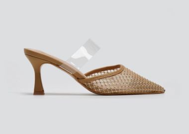 ERYNN Μυτερά mules με στρας - 903-580 - Taupe - ERYNN - 