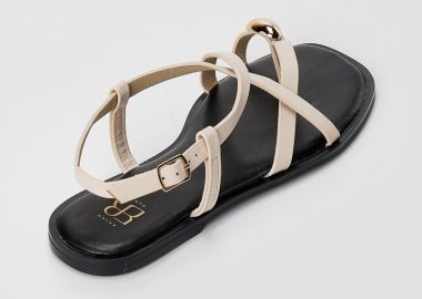 ERYNN Σανδάλια με μεταλλική λεπτομέρεια - LS-628 - Beige Matte - ERYNN - 