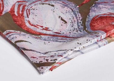 Εσάρπα σατινέ abstract εμπριμέ -  - 