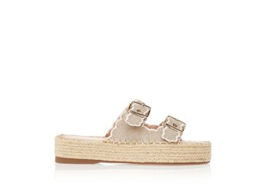 Εσπαντρίγιες flatforms πούρο σουέτ με αγκράφες ΠΟΥΡΟ - Tsoukalas - 