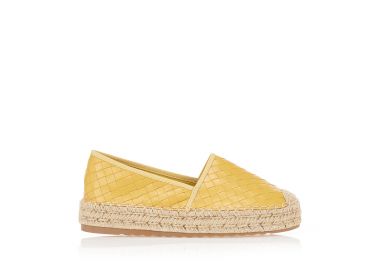 Εσπαντρίγιες κίτρινες δερματίνη με σχέδιο καρό ΚΙΤΡΙΝΟ - Tsoukalas - 