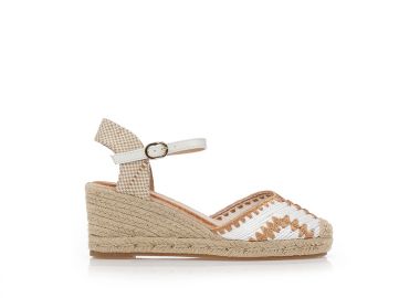 Εσπαντρίγιες με ανάγλυφο σχέδιο ΛΕΥΚΟ - Tsoukalas - 