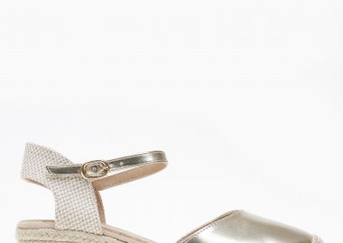 Εσπαντρίγιες με χαμηλό τακούνι και μπαρέτα - Χρυσό - Issue - 