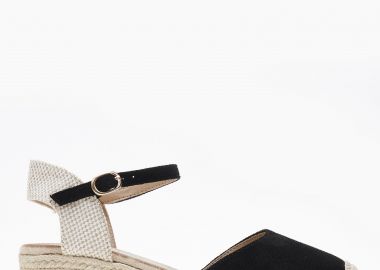 Εσπαντρίγιες με χαμηλό τακούνι και μπαρέτα - Μαύρο - Issue - 