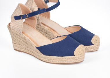 Εσπαντρίγιες με ιδιαίτερη υφή και μπαρέτα - Μπλε - Issue - 