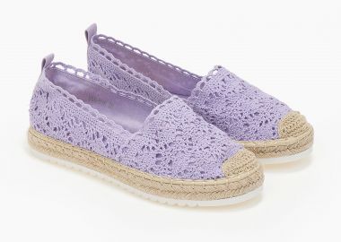 Εσπαντρίγιες με πλεκτό - Λιλά - Issue - 