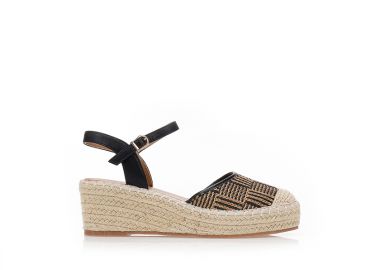 Εσπαντρίγιες με πλεκτό μοτίβο ΜΑΥΡΟ - Tsoukalas - 