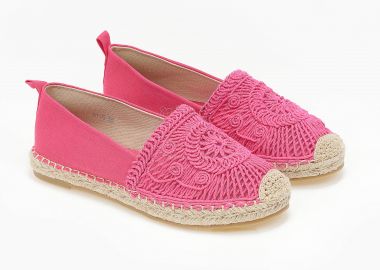 Εσπαντρίγιες με πλεκτό σχέδιο - Φούξια - Issue - 