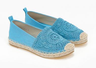 Εσπαντρίγιες με πλεκτό σχέδιο - Γαλάζιο - Issue - 