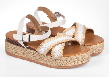 Εσπαντρίγιες με πλεκτό σχέδιο - Λευκό - Issue - 