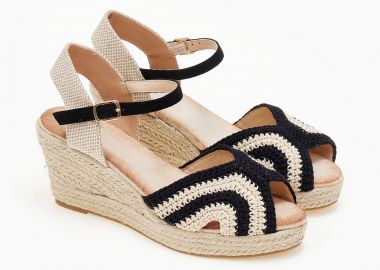 Εσπαντρίγιες με πλεκτό σχέδιο - Μαύρο - Issue - 