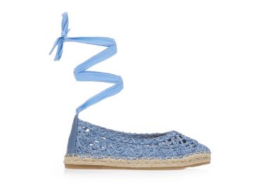 Εσπαντρίγιες με ψάθινο μοτίβο ΜΠΛΕ - Tsoukalas - 