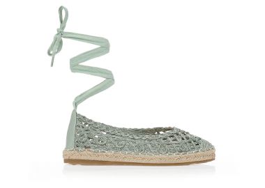 Εσπαντρίγιες με ψάθινο μοτίβο ΠΡΑΣΙΝΟ - Tsoukalas - 