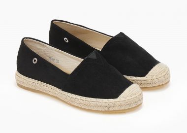 Εσπαντρίγιες με suede υφή - Μαύρο - Issue - 