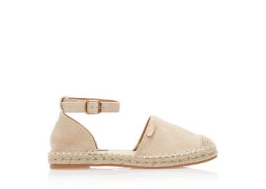 Εσπαντρίγιες μπεζ σουέτ με λουράκι στον αστράγαλο ΜΠΕΖ - Tsoukalas - 