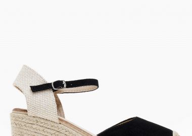 Εσπαντρίγιες πλατφόρμες εξώφτερνες με μπαρέτα - Μαύρο - Issue - 