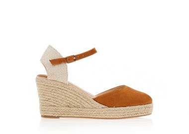 Εσπαντρίγιες πλατφόρμες κάμελ σουέτ ΚΑΜΕΛ - Tsoukalas - 