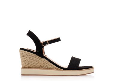 Εσπαντρίγιες πλατφόρμες μαύρες σουέτ ΜΑΥΡΟ - Tsoukalas - 