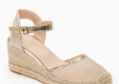 Εσπαντρίγιες πλατφόρμες με δίχτυ - Χρυσό - Issue - 