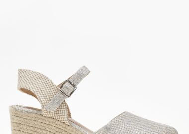 Εσπαντρίγιες πλατφόρμες με μπαρέτα - Ασημί - Issue - 