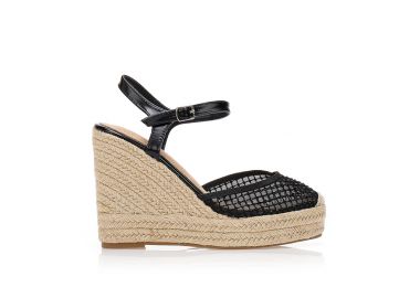 Εσπαντρίγιες πλατφόρμες με στρας στην φάσα ΜΑΥΡΟ - Tsoukalas - 