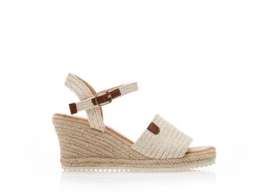 Εσπαντρίγιες πλατφόρμες μπεζ ψάθινες ΜΠΕΖ - Tsoukalas - 