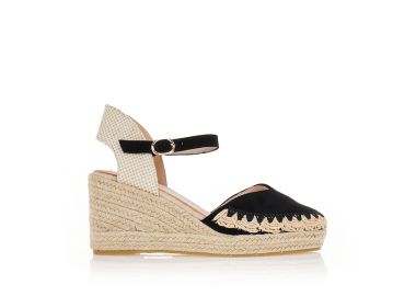 Εσπαντρίγιες πλεκτές με μπαρέτα ΜΑΥΡΟ - Tsoukalas - 