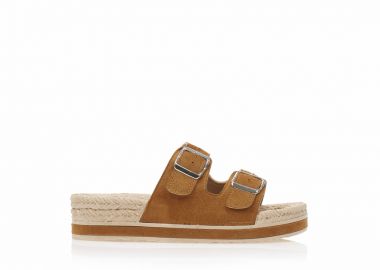 Εσπαντρίγιες TSOUKALAS flatforms κάμελ σουέτ ΚΑΜΕΛ - Tsoukalas - 