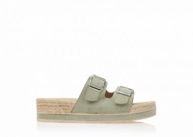 Εσπαντρίγιες TSOUKALAS flatforms λαδί σουέτ ΛΑΔΙ - Tsoukalas - 