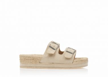 Εσπαντρίγιες TSOUKALAS flatforms μπεζ σουέτ ΜΠΕΖ - Tsoukalas - 