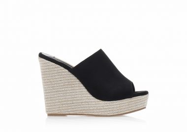 Εσπαντρίγιες TSOUKALAS πλατφόρμες μαύρες σουέτ ΜΑΥΡΟ - Tsoukalas - 