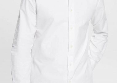 Esprit ανδρικό πουκάμισο button down μονόχρωμο - 993EE2F309 Λευκό - ESPRIT - 