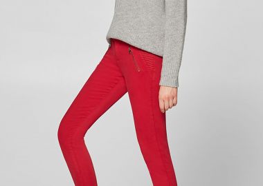 Esprit γυναικείο shaping παντελόνι με τσέπες - 128EE1B022 Κόκκινο - ESPRIT - 