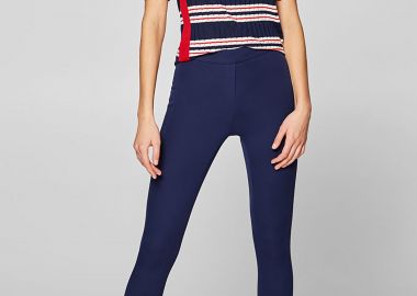 Esprit γυναικείο stretch παντελόνι με ριγέ λεπτομέρεια (30L) - 128EE1B024 Μπλε Σκούρο - ESPRIT - 